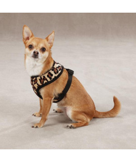 East Side Collection Plush Animal Print Dog Harness - Leopard